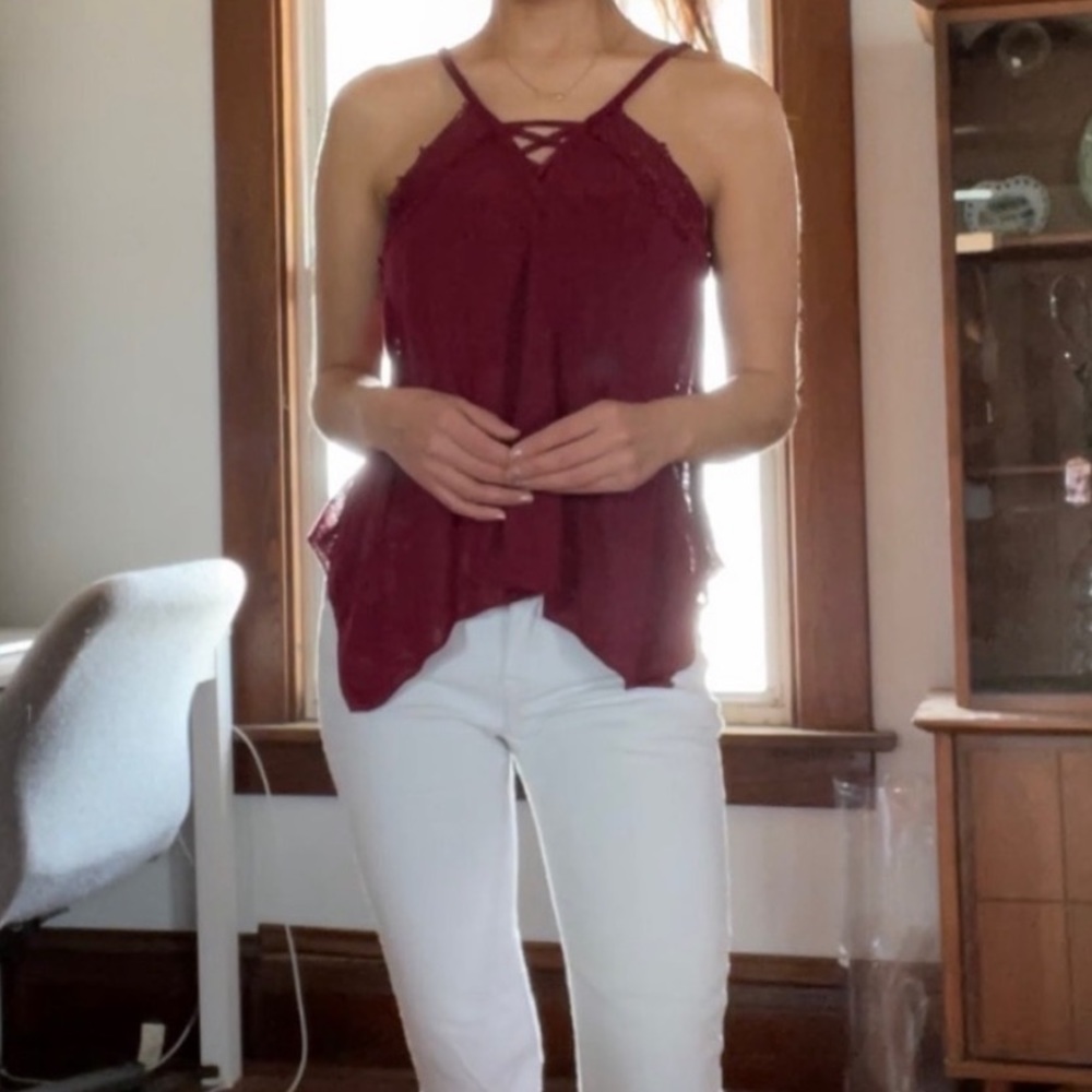 Burgundy Tank Top